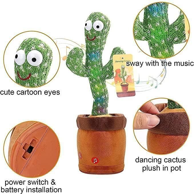 Zenavue Musical Dancing & Mimicry Cactus Toy