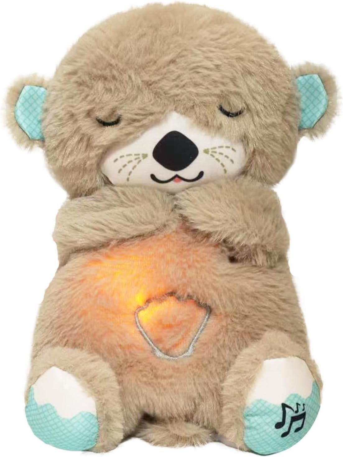 Zenavue Breathing Teddy Bear with Soothing Music & Comfort Plush